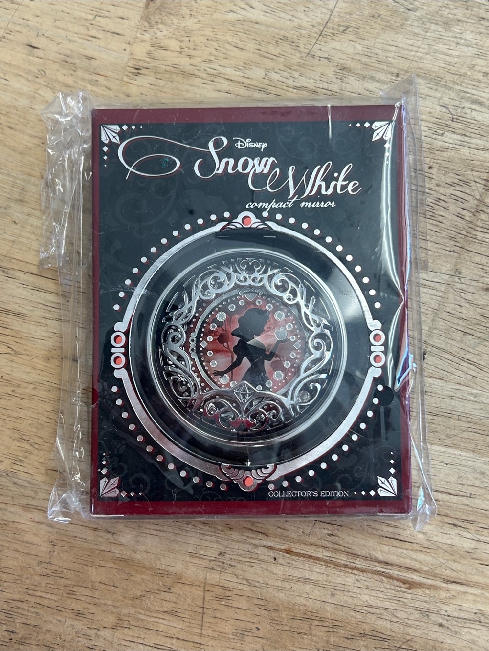 Disney Snow White Compact Mirror in Red and Black with Silver Accents